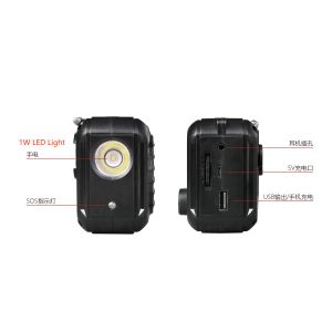 Multi-Functional Solar Power Radio with Three Bands and SOS Light Support WB FM