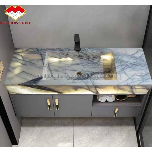 Natural Stone Decorative Sink Calcatta Viola Marble Wash Basin for Luxury Bathroom