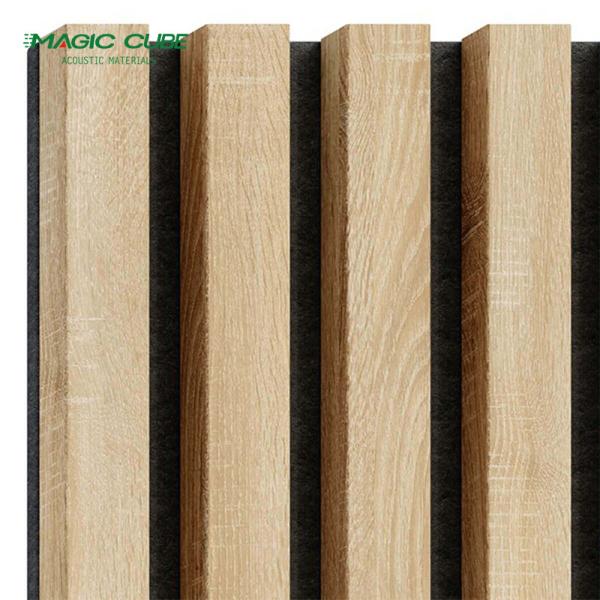 Quality 27-13/35-15 or Customized Wood Veneer MDF Polyester Sound Absorption Panel for Indoor wholesale