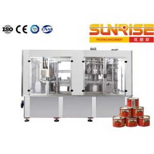 Canned Tomato Sauce Production Line , Sauce Packing Machine 1000C/H