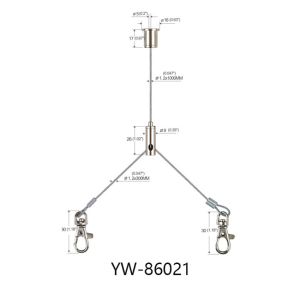 Brass Steel Three Holes Suspended Cable Lighting System With A Hook Gripper
