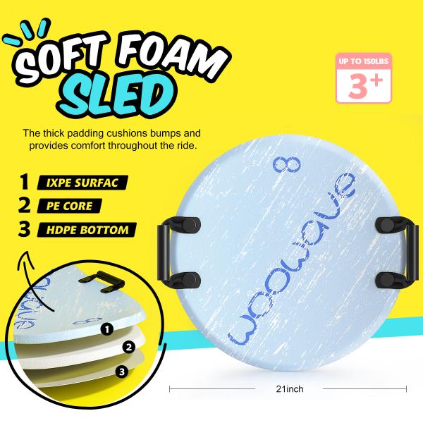 Upgrade Your Winter Activities with Our Snow Sled Length 53cm Rider Weight 130-150lbs