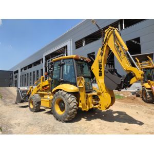 Japan Shimadzu Hydraulic System 388 Snsc 4X4 Backhoe Wheel Loader With Front End