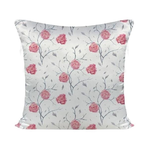 16 inch Sublimation Blanks Pillow Case Custom Print Logo 40x40CM White Cushion Cover Sublimation Satin Pillowcase