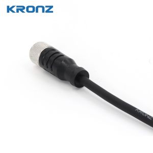 M12 Connector with 3 Pin Unshielded Cable for Harsh Environments up to 85.C
