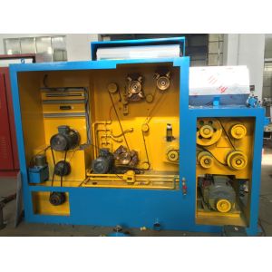 Blue Fine Wire Drawing Machine Magnetic Brake With Annealer And Double Spoolers