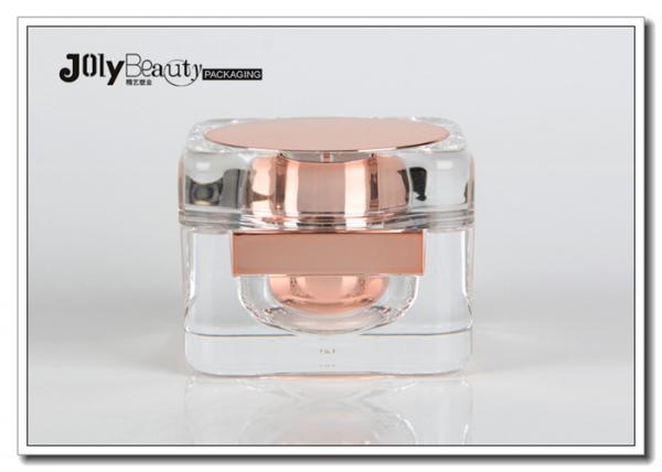 Quality Square Plastic Cream Jars PMMA Cosmetic Cream Plastic Jar 15ml 30ml 50ml wholesale