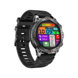 China Round Shape Smart Watch with AI Voice Assistant Bluetooth Call Altitude Pressure Compass and Flashlight Function on sale
