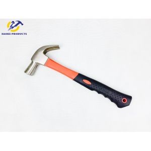 China 29mm Size Forged Steel Materials British Type Claw Hammer with Red and Black Color Plastic Handle on sale