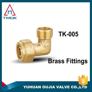 1/2" NPT Union Two Way Flow Thread Female Brass Elbow Connector