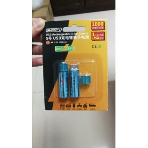 1000mAh Lithium Ion Rechargeable Battery AA 1200 Times Cycle Life Eco - Friendly