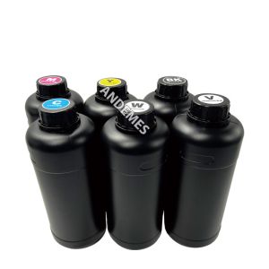 CMYKW V UV Vanish Ink For Digital Printing 1000ml For Sticker Flatbed UV Printer
