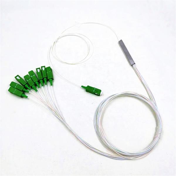 8 Way PLC Optical Splitter 1260-1650nm Wavelength High Return Loss Compact