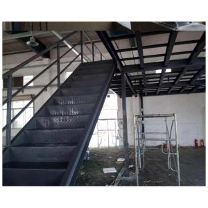Space-Efficient Prefabricated Galvanized Steel Stair For Project Build
