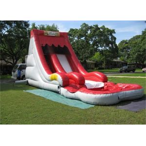 China Charming Colorful Fire Resistant Inflatable Water Slip and Slide With Pool on sale