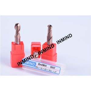 AlTiN Coating Ball Nose Long end mill with HRC50 Hardness , R7*150 14 mm AOL 150