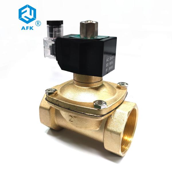 Quality Pilot Diaphragm 24V 2in Brass Solenoid Valve NPT Thread wholesale