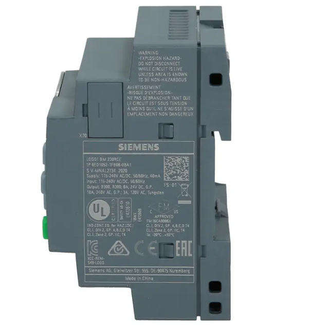 Siemens 6ED1052-1FB08-0BA1 LOGO! 230RCE Logic Module PLC Relay Output