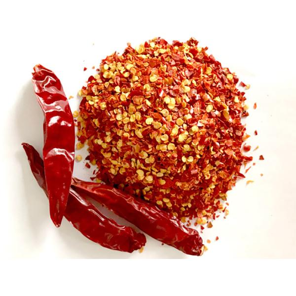 Halal Certified New Crop Chile Pepper Flakes With 15-35% Seeds