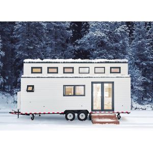 Cheap Tiny House On Wheels Ready To Live In Prefab Mobile Home With Solar Panels for sale