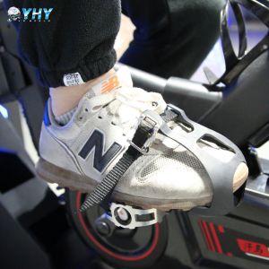 Vr Full Motion Bicycle Racing Simulator Games Gym Equipment For Amusement Park