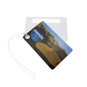 China Customized Size PVC Luggage Tag Customized Size Die Cut CMYK Printing on sale