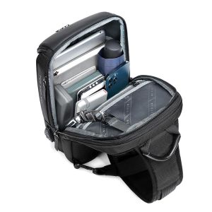 Multi Pockets Polyester Mens Sling Bag With Usb Charging Interface