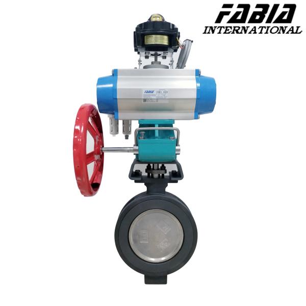 Carbon Steel Pneumatic Clamp Butterfly Valve Enhanced Seal Performance For Pulp