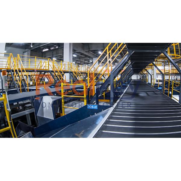 8000p/H Sorted Cartons Narrow Belt Sorter For Supermarket Distribution