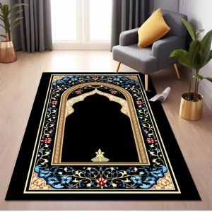 Rectangle Arabic Printed Worship Mat National Style Prayer Floor Carpet Rug 80