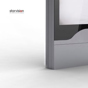 75 Inch Indoor Totem Digital Signage Floor Standing Aluminum Profile