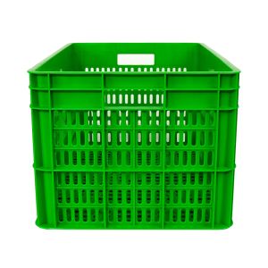 Customized Logo Nestable Plastic Storage Crate for Stackable and Space-Saving Storage