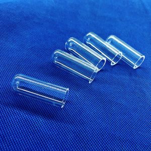 1100C Transparent Customized Clear Round Bottom Quartz Test Tube For Scientific
