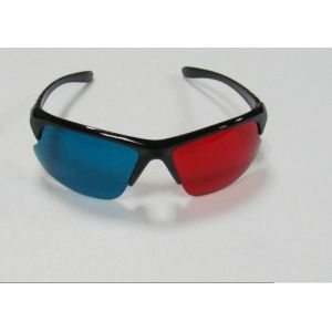 Anaglyph Plastic Red Cyan 3D Glasses , Reusable Polarized Glasses