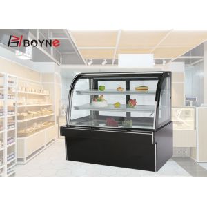 Curve Type Three Layer Cake Display Case Pastry Display Chiller