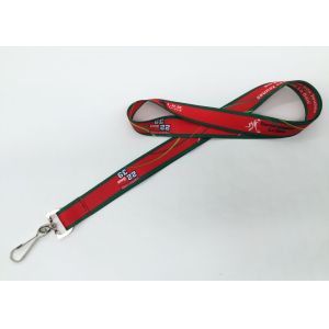 Cheap Name Printing Trade Show Lanyards , Polyester Multi Colored Lanyards With Card Holder for sale