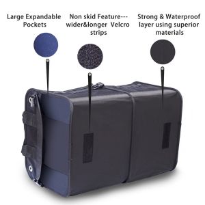 Multipurpose Vehicle Trunk Organizer For Emergency Tools / Groceries