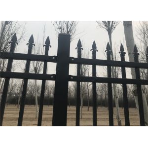 Coated Steel Garden and Park Fence 1200mm x 2400mm stain RAL 6005 color upright