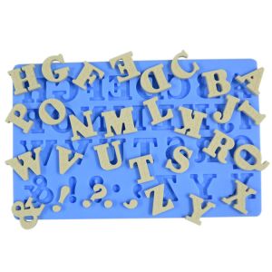 China Silicone Baking Utensils Cake Baking Tool Food Grade Mat 3d Capital Letters Fondant Molds on sale