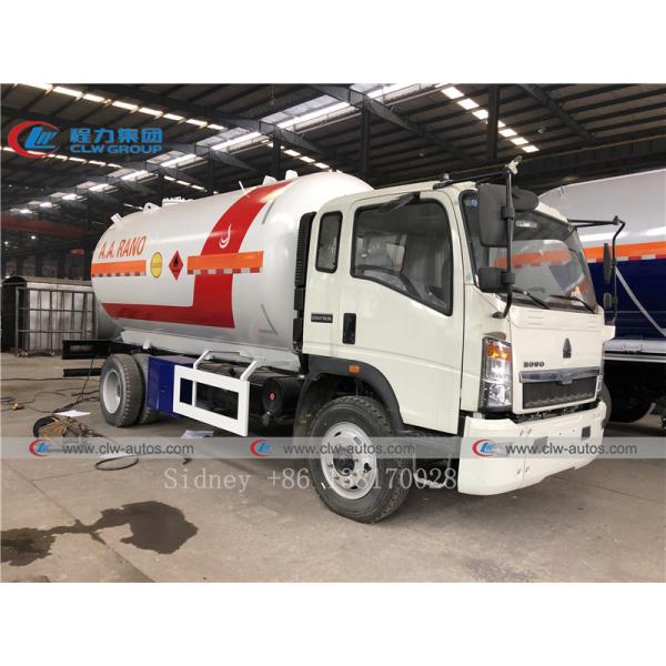 Quality HOWO 4X2 LHD 15000 Liters LPG Gas Truck With Dispenser wholesale