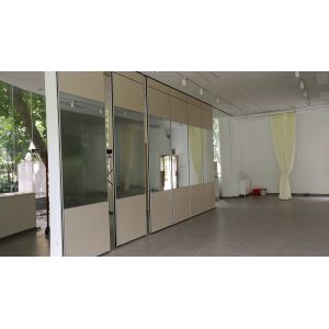 Movable Folding Partition Wall System Aluminium Frame Melamine Finish