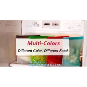 Storage preservation reusable silicone food bag,FDA reusable silicone storage