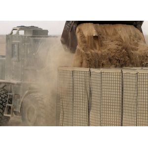 Weaved Mesh 100*120mm 9 Cells Hesco Barrier Wall For Military