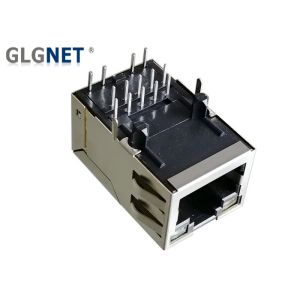 Latch Up RJ45 Modular Jack Connector 1G Magnetic Ethernet With Bi Color LED