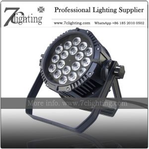 Quad LED 18X12W PAR 64 Spotlight with IP65 Waterproof Rating Silence for Theater