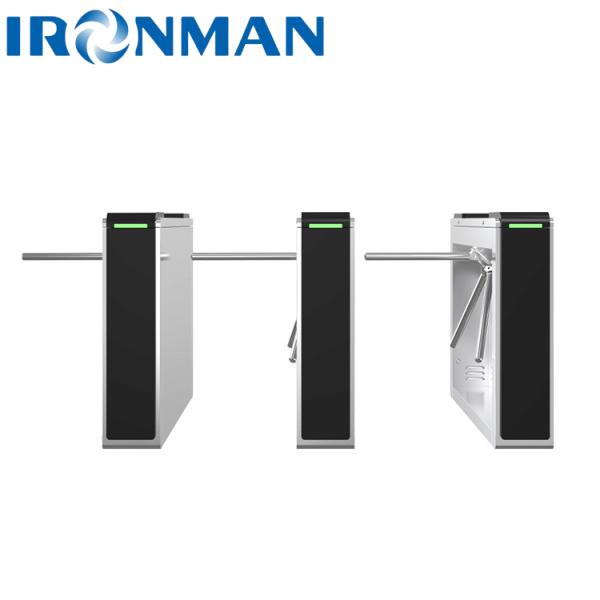 304 Stainless Steel Tripod Turnstile Gate with Black Paint Base and 24V