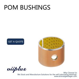 POM Sleeve Self Lubricating Plain Bearing Bushing ISO 3547 Low Resistance