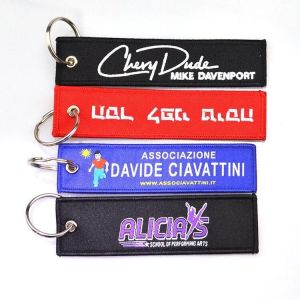 Cheap Quick Sampling Shrink Proof Woven Key Chain Polyester for sale