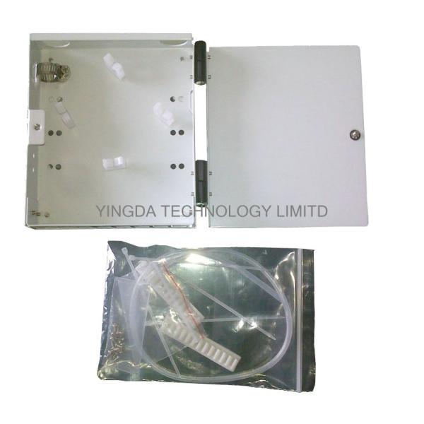 FTTH Wall Mounted Fiber Optic Termination Box, 4 Fibers Fiber Splice Box SC Adaptor with Pigtails