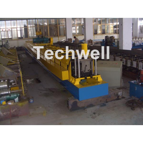 Chain Transmission Top Hat Profile Cold Roll Former Machine With 15 Roll
